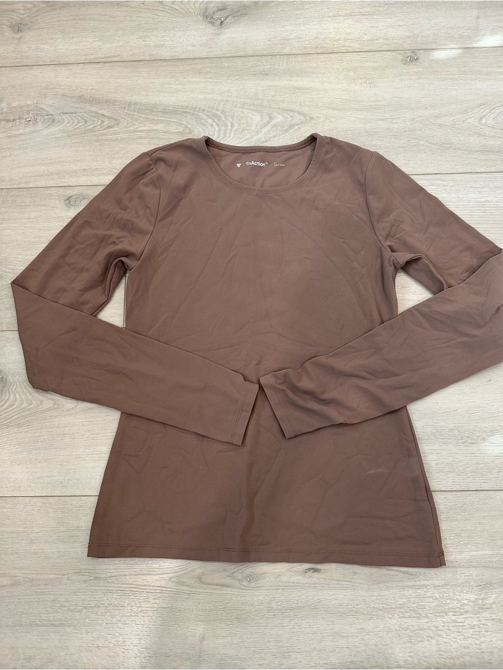 TnAction by Aritzia Brown Long Sleeve Workout Top Size L